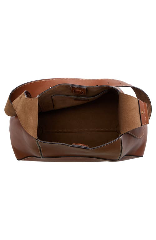 Jimmy Choo Diamond Hobo Leather Shoulder Bag In Tan/ecru/gold