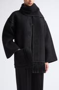 TOTEME Chain Stitch Wool Blend Scarf Jacket