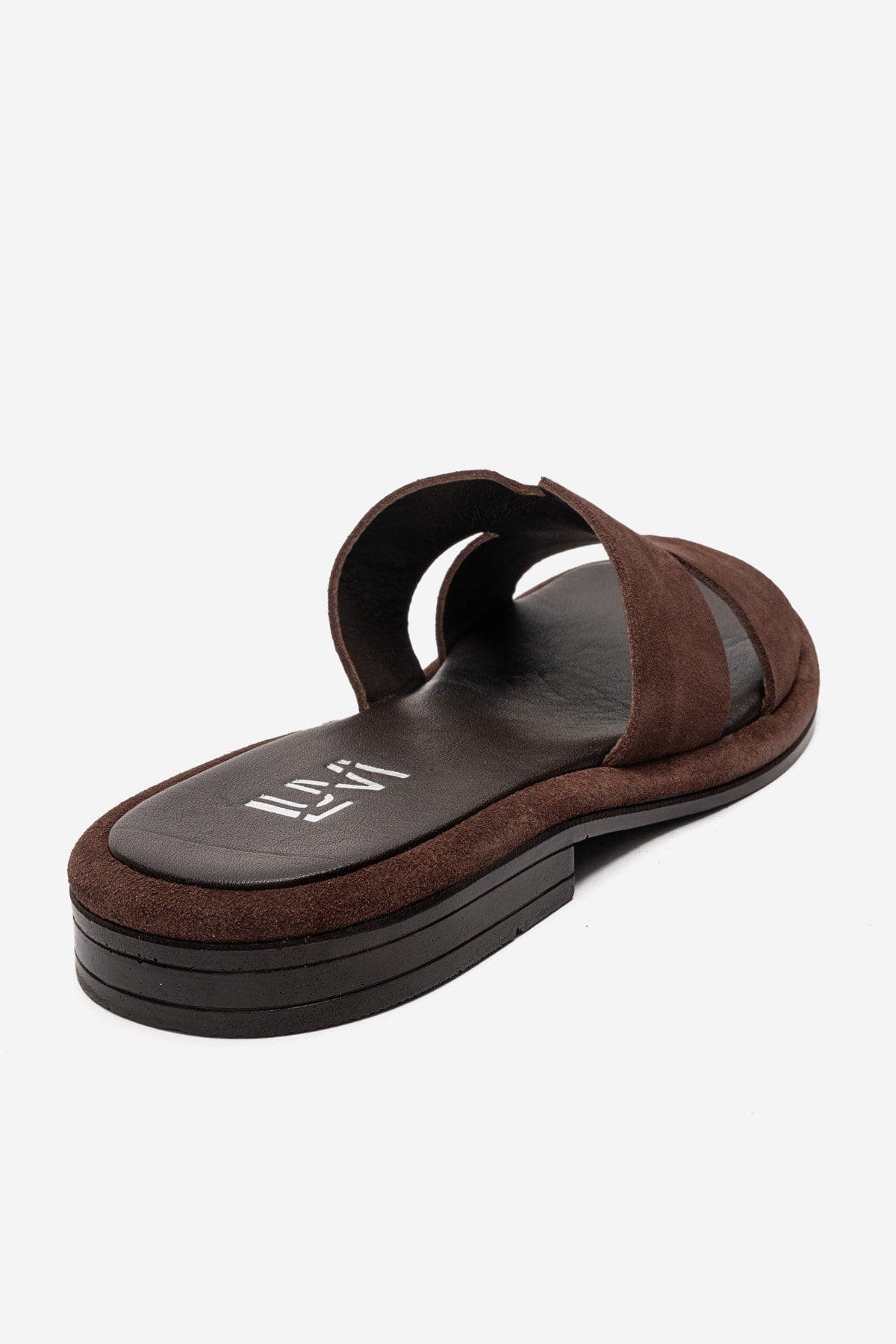 Brio Leather Sandal, Alternate, color, Brown Suede