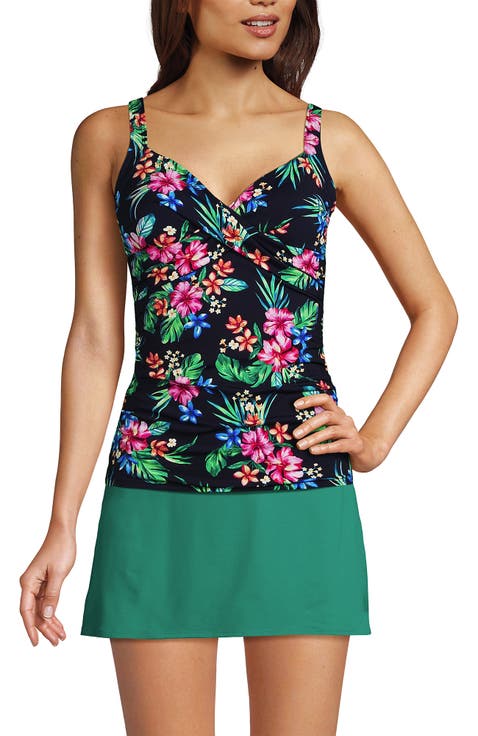 Wrap Underwire Tankini Top Swimsuit