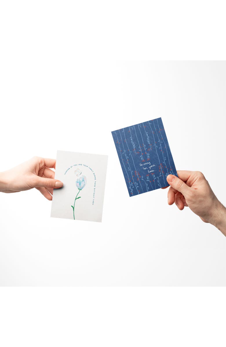 Ramus & Co Sympathy Greeting Card Pack Sets (3 ct, Assorted) Sorry For Your Loss, Thinking of You Butterfly, Floral Heart, Alternate, color, Multi-Pack