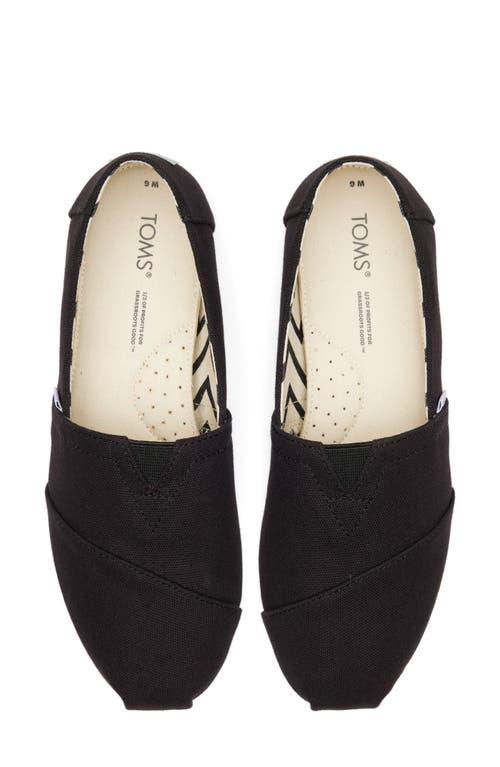 Shop Toms Alpargata Slip-on In Black
