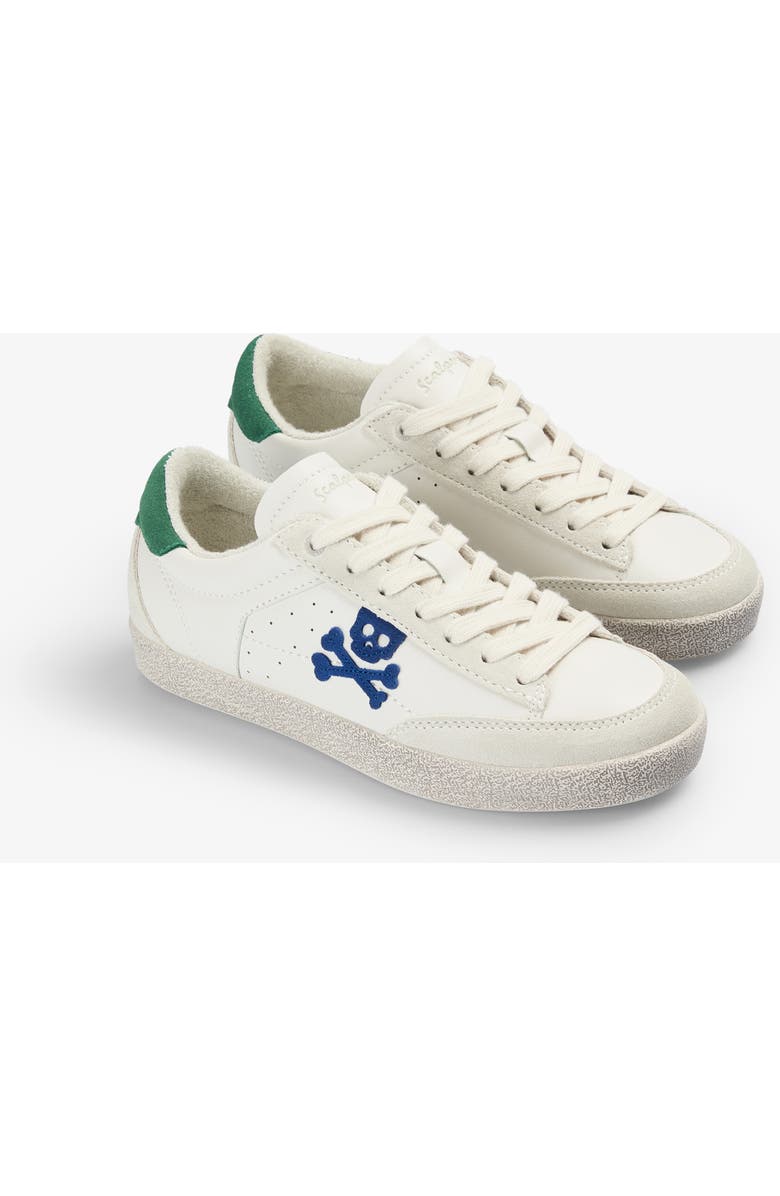 Scalpers Calavera Contrast Sneakers, Main, color, Whiteduck