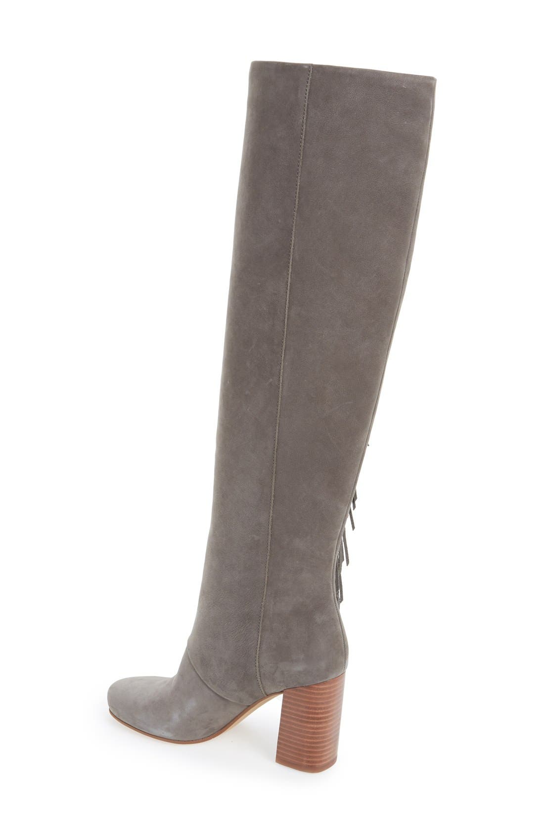 Sam Edelman 'Taylan' Over the Knee Fringe Boot, Alternate, color, 