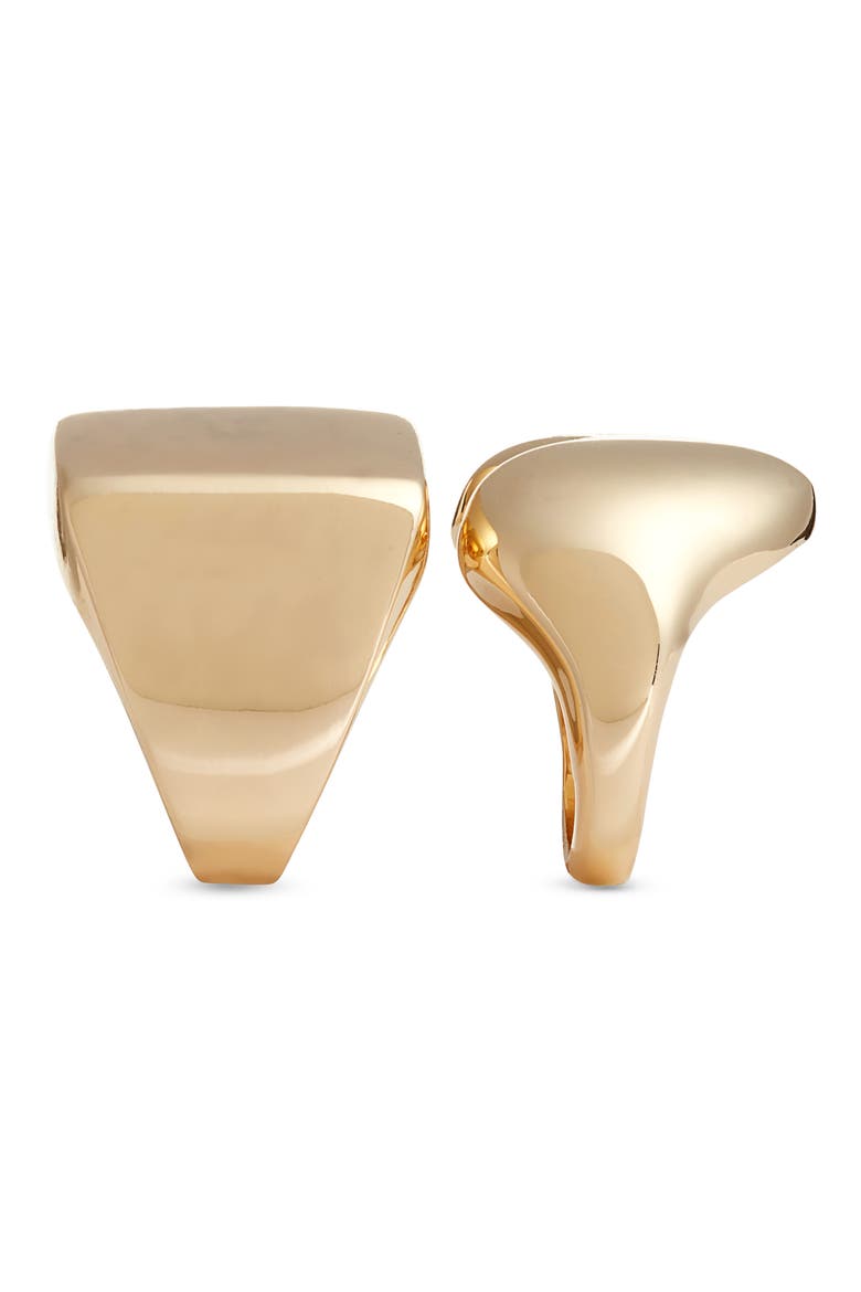 Set of 2 Rings, Alternate, color, GOLD
