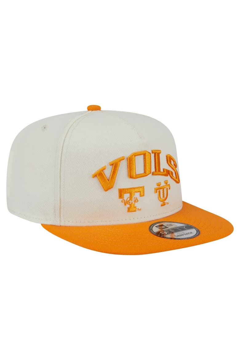 Men's New Era White Tennessee Volunteers Collegiate 9FIFTY A-Frame Snapback Hat, Alternate, color, White