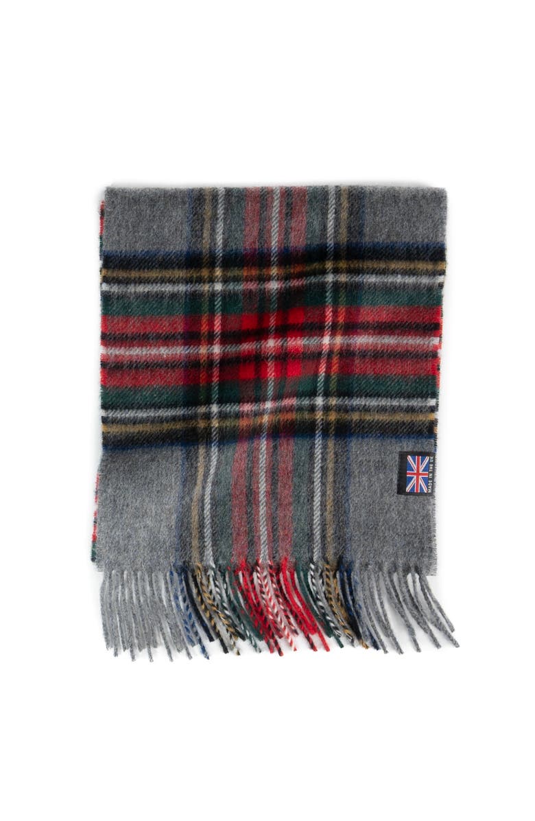 Prince of Scots Merino Lambswool Tartan Scarf, Alternate, color, Grey Stewart