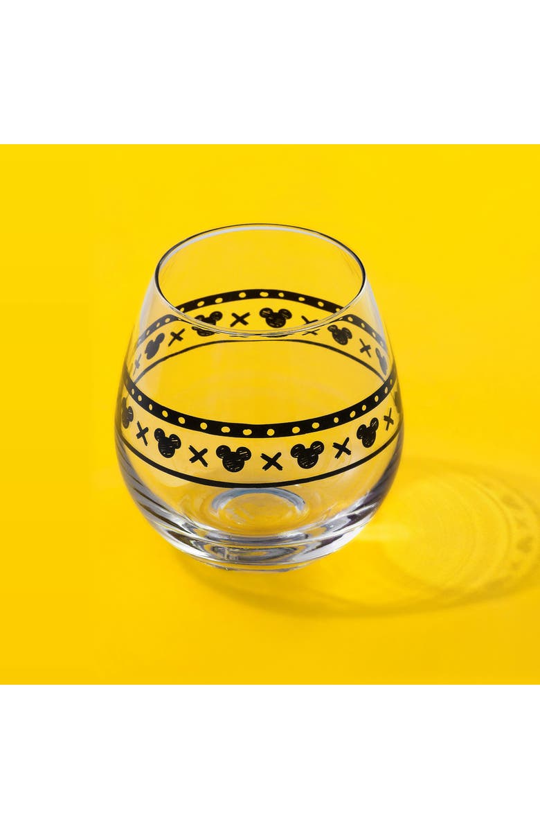 JoyJolt Disney Geo Picnic Wine Glasses - Set of 4, Alternate, color, Glass