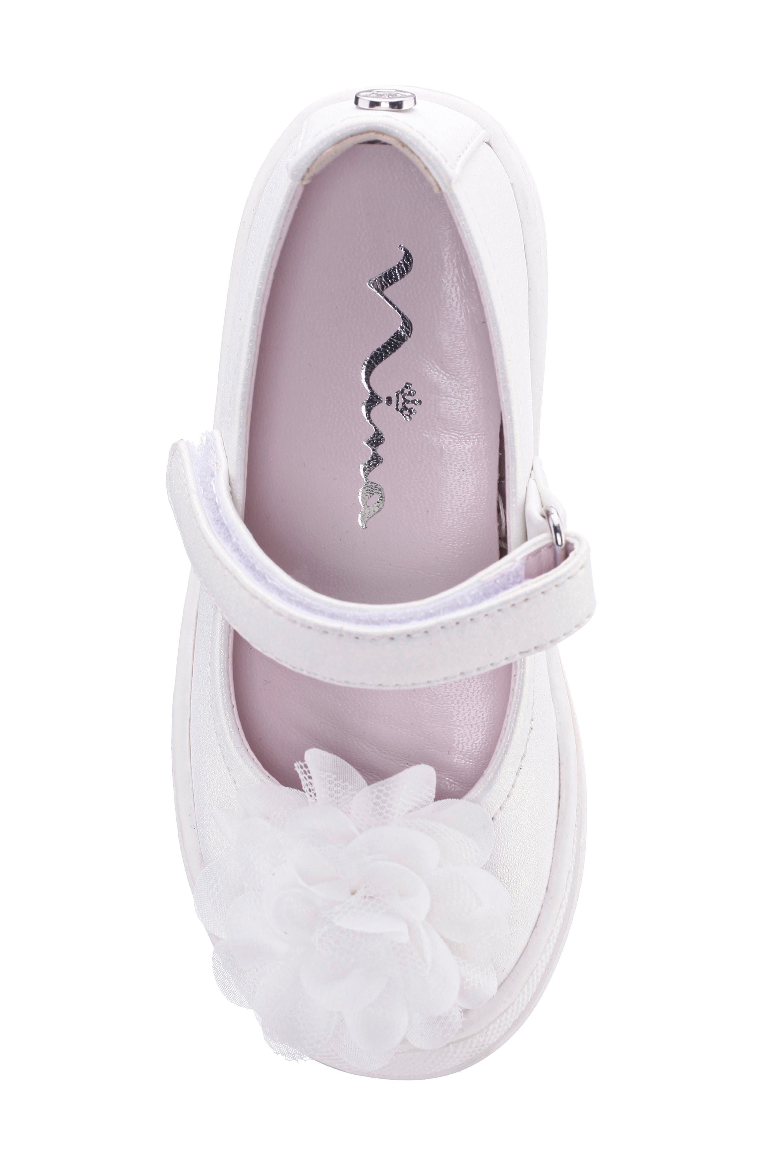 Nina Kids' Natty Mary Jane Flat, Alternate, color, White