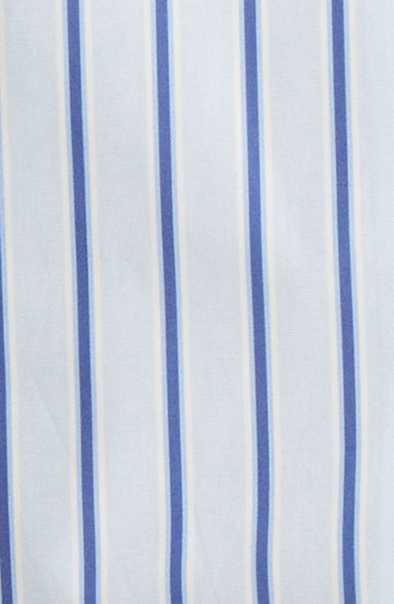 Versace Dive in Crest Cotton Poplin Camp Shirt, Alternate, color, Blue Stripes Multi