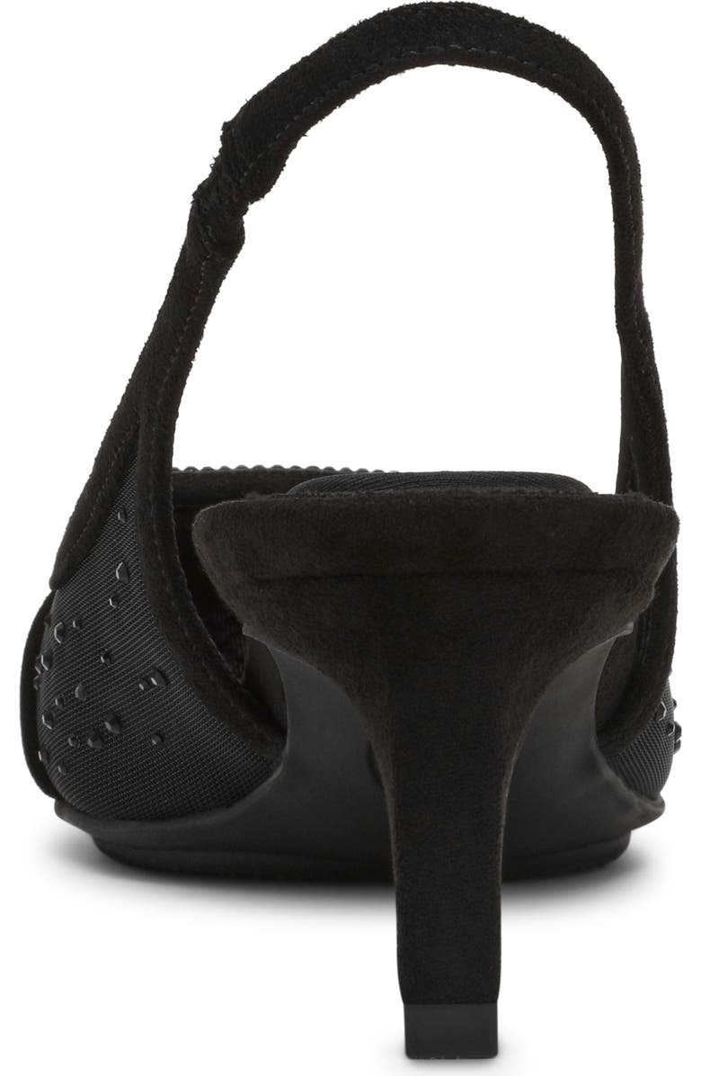 Anne Klein Ilanna Slingback Pointed Toe Pump, Alternate, color, Black Crystal