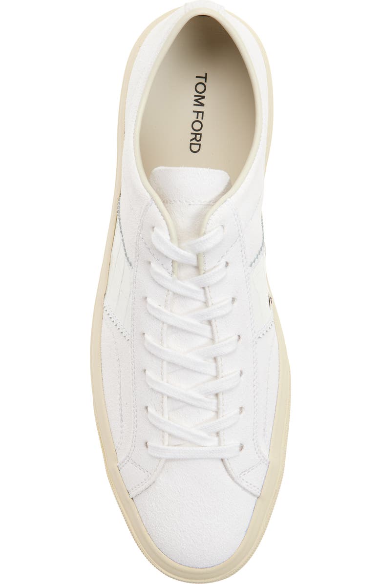 TOM FORD Cambridge Low Top Sneaker, Alternate, color, Optical White/ Cream