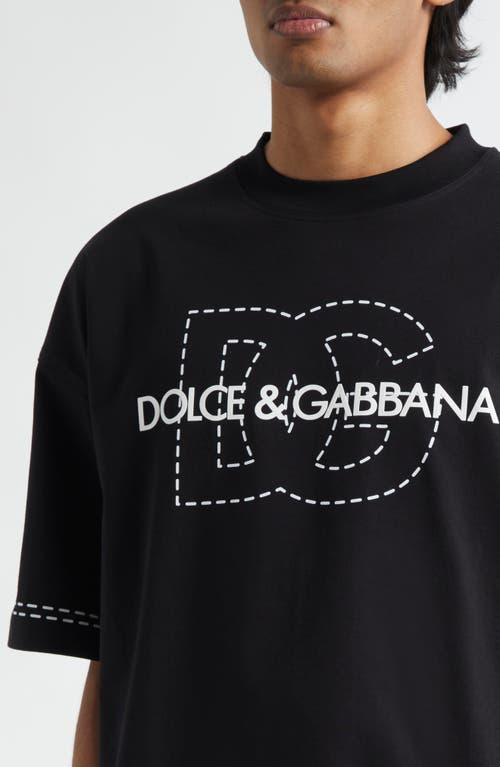 Dolce & Gabbana Dolce&gabbana Stampa Logo Graphic T-shirt In N0000 Nero