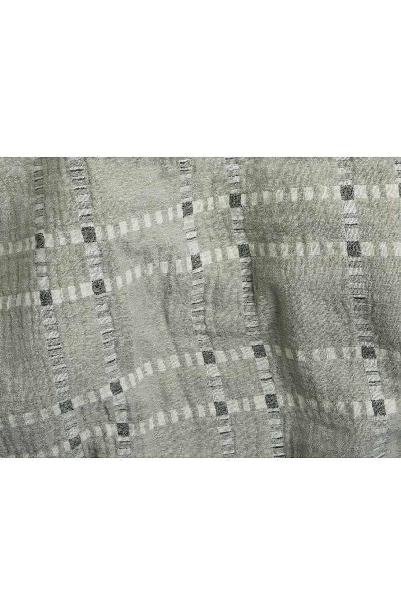 Parachute Grid Cotton & Wool Coverlet, Alternate, color, Moss