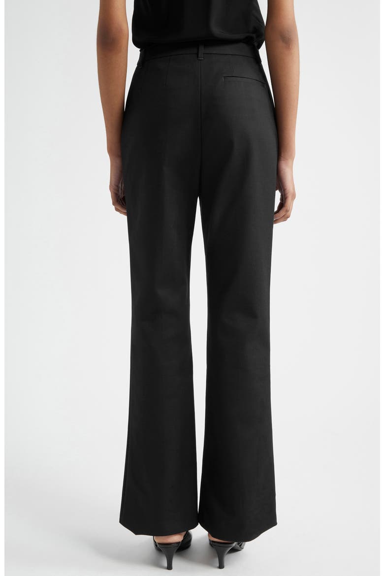 Straight Leg Cotton Blend Pants, Alternate, color, SOLID BLACK