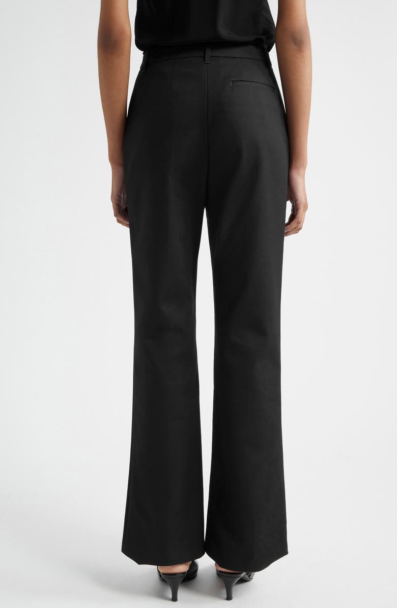 Emporio Armani Straight Leg Cotton Blend Pants, Alternate, color, Solid Black