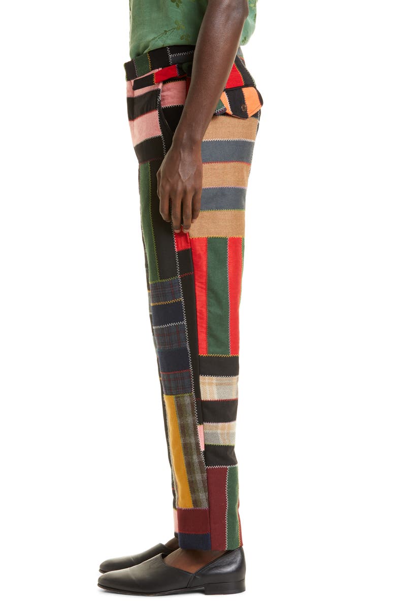 Bode 5-Bar Quilted Wool Pants, Alternate, color,