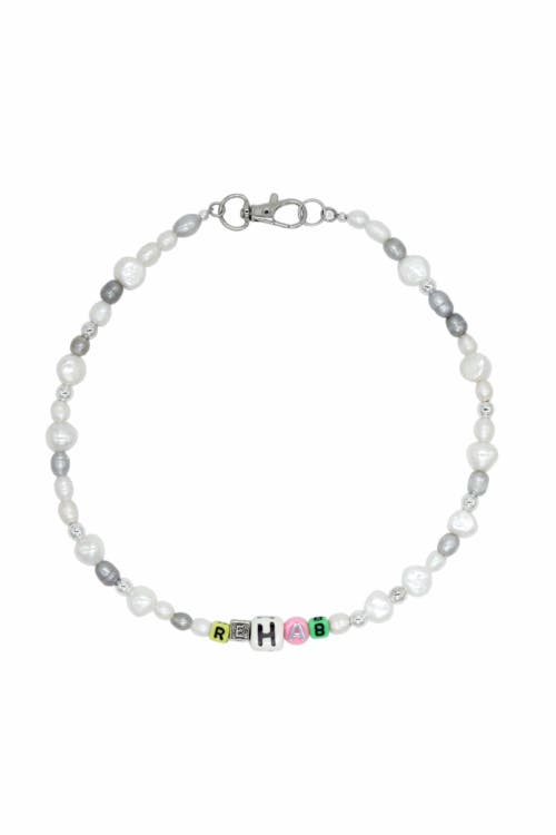 Velvet Luna Freshwater Pearl Wire Choker In Silver