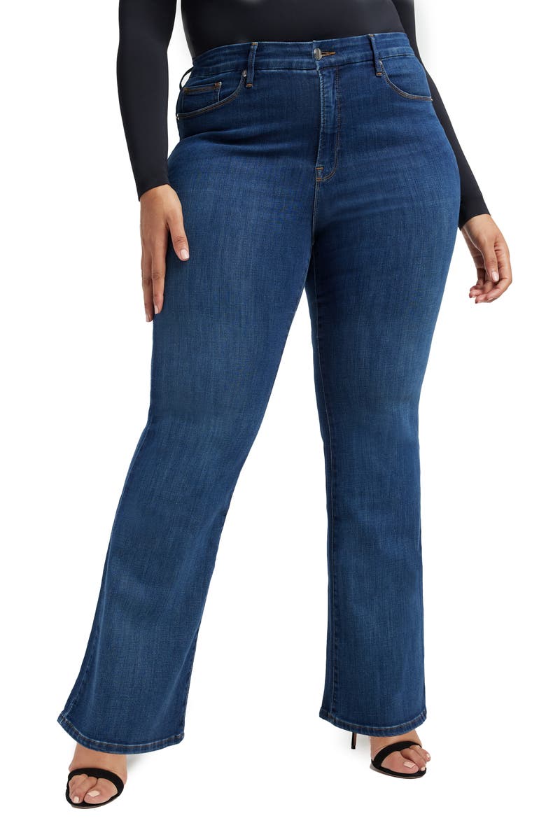 Good American Good Legs Flare Jeans, Alternate, color, Bb04