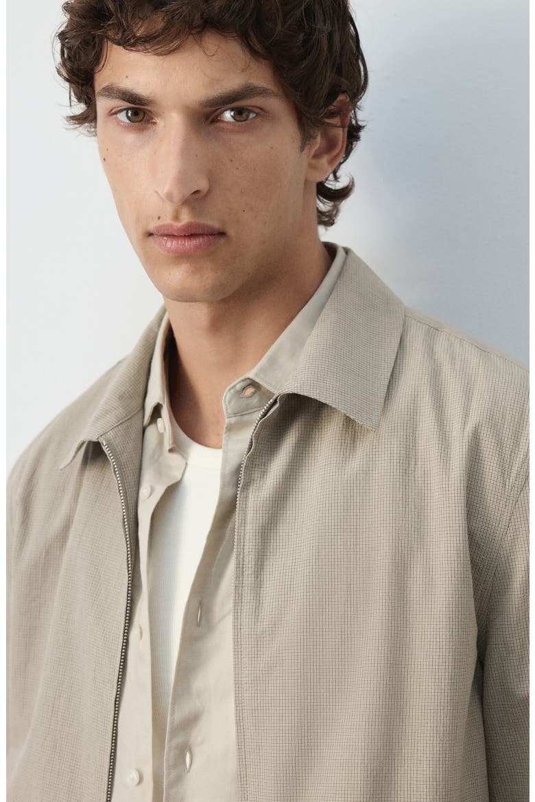 Slim Fit Cotton Shirt Jacket, Alternate, color, BEIGE