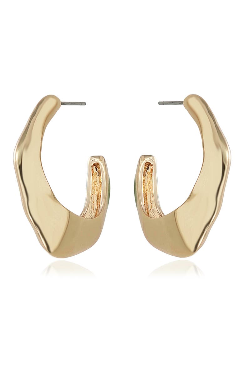 Your Favorite Wavy Hoop Earrings, Alternate, color, GOLD