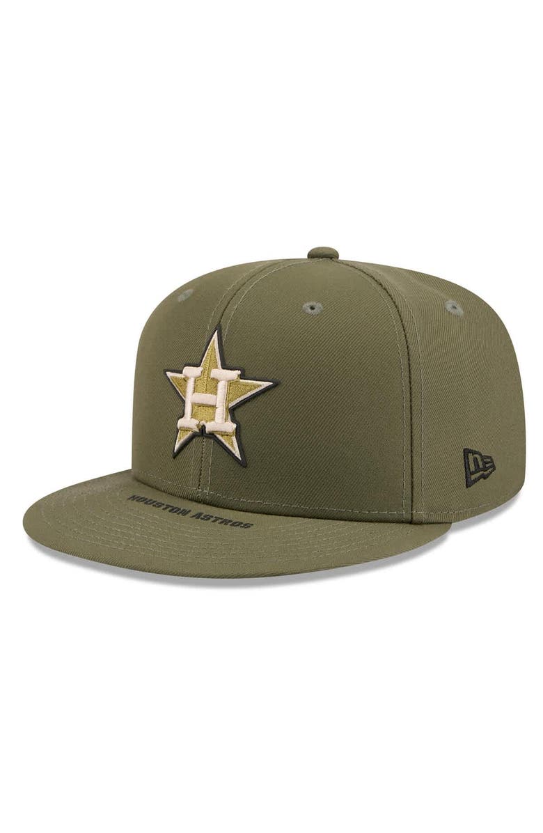 New Era Men's New Era  Olive Houston Astros 2026 Armed Forces Day 9FIFTY Snapback Hat, Alternate, color, Olive