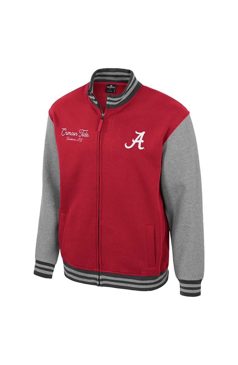 COLOSSEUM Men's Colosseum Crimson Alabama Crimson Tide Ambi-Turner Full-Zip Varsity Jacket, Alternate, color, Crimson