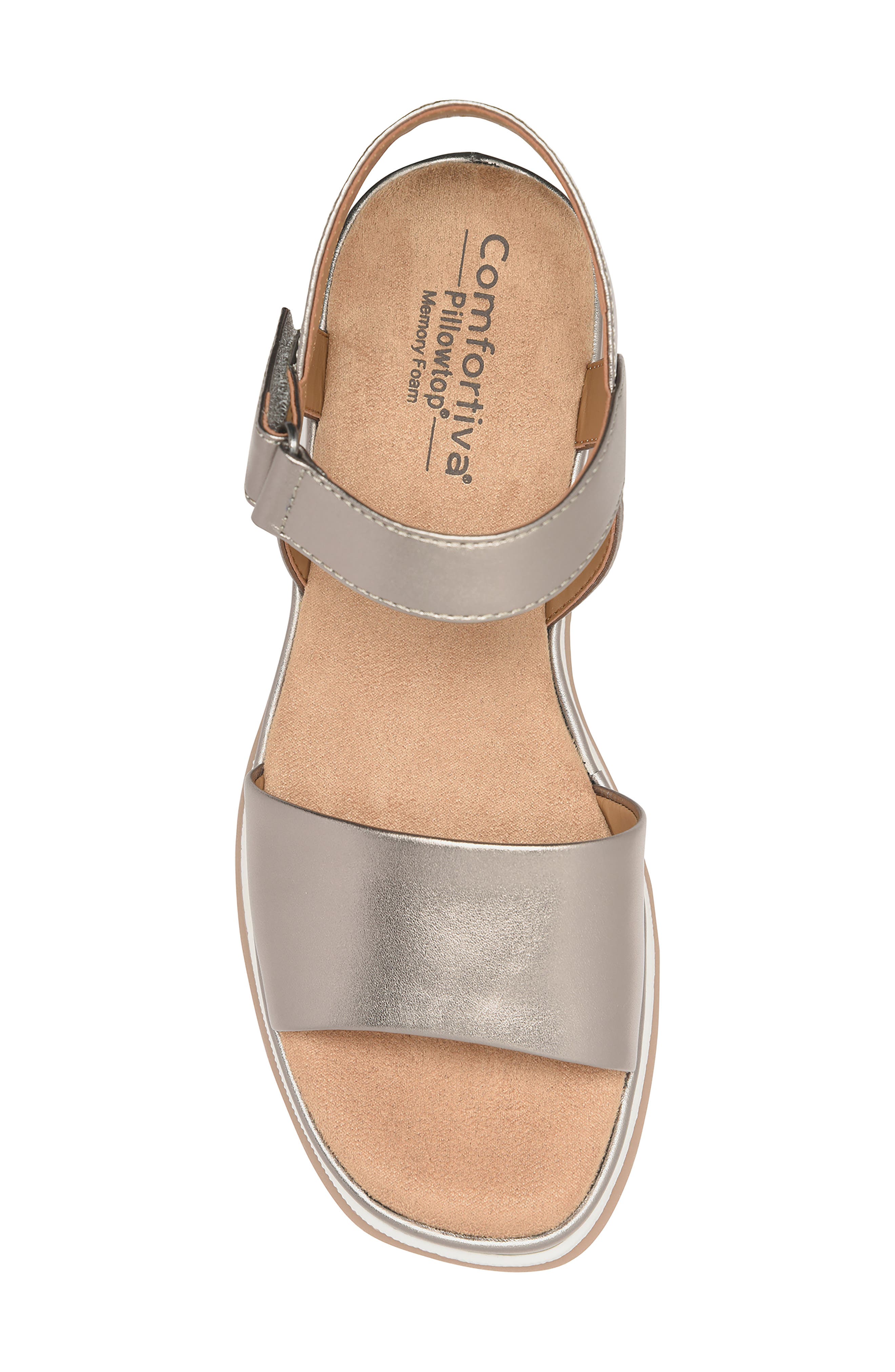 Ash Ankle Strap Platform Wedge Sandal, Alternate, color, ANTHRACITE