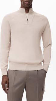 MANGO Thermoregulated Quarter Zip Sweater