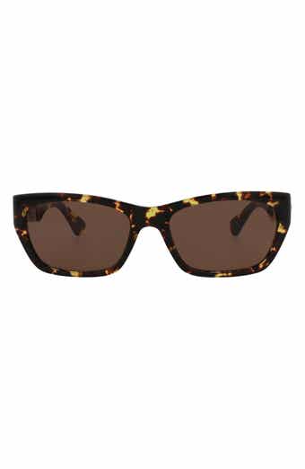 Bottega Veneta 55mm Rectangular Sunglasses