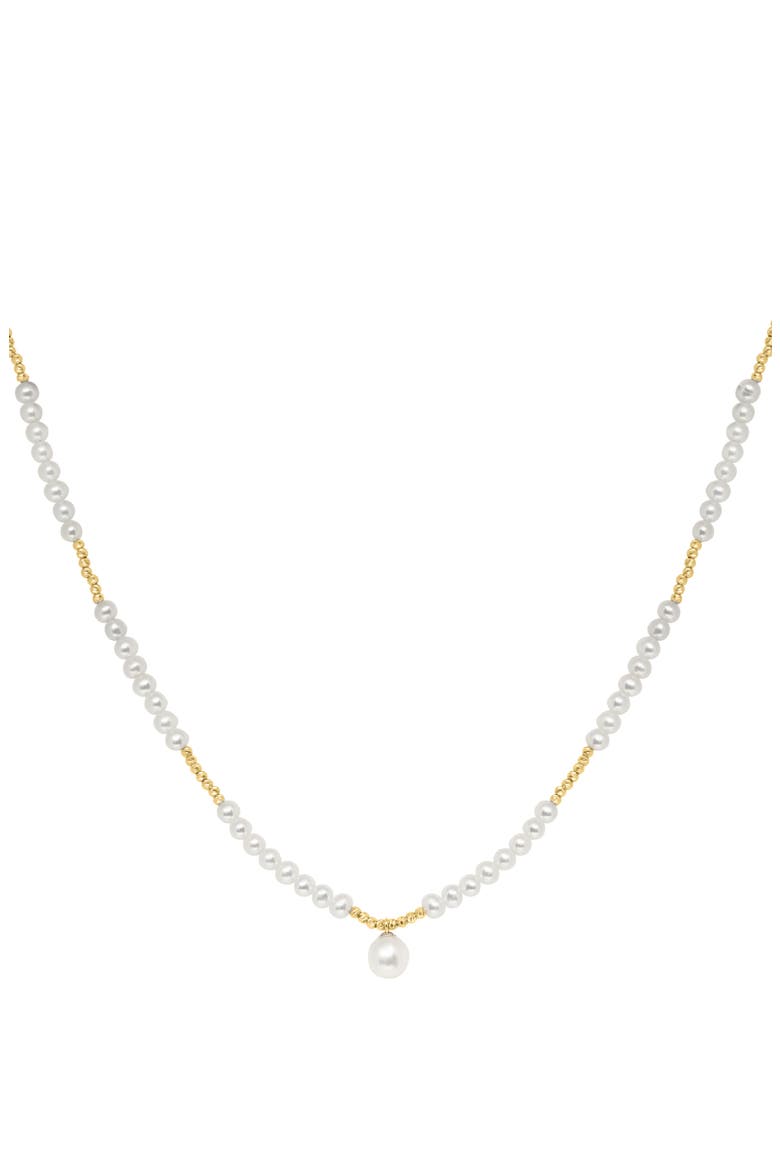 Freshwater Pearl Beaded Necklace, Alternate, color, WHITE
