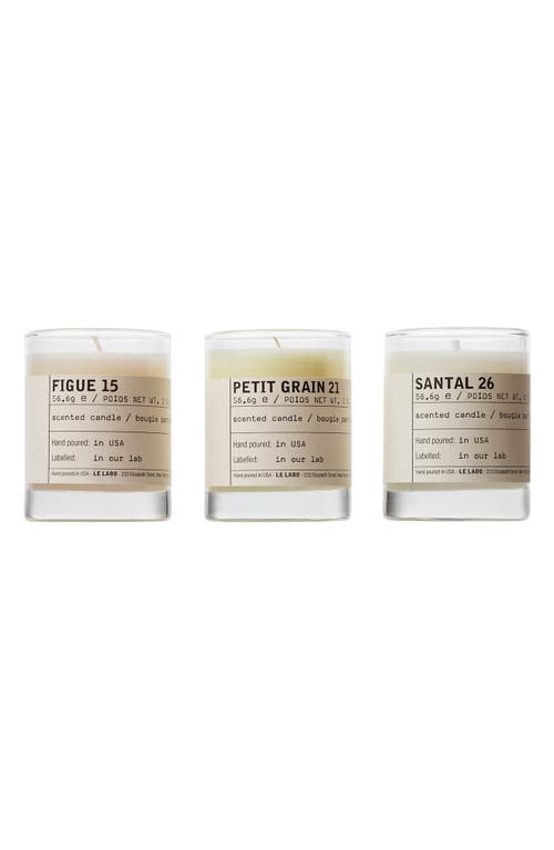 Le Labo Candle Trio Set In Transparent