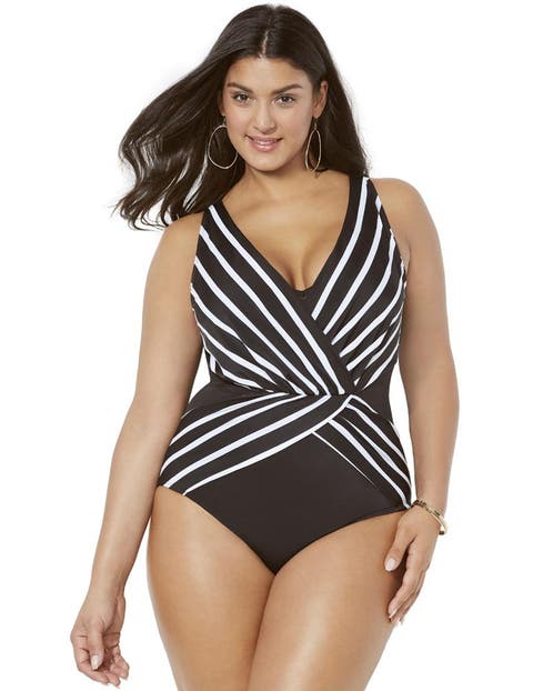Surplice One Piece Swimsuit