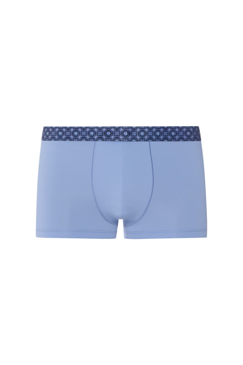 Micro Touch Boxer Brief Printed Waistband, Main, color, Mineral Blue