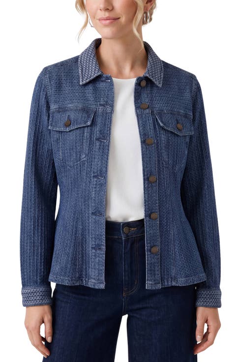 Fit & Flare Denim Trucker Jacket