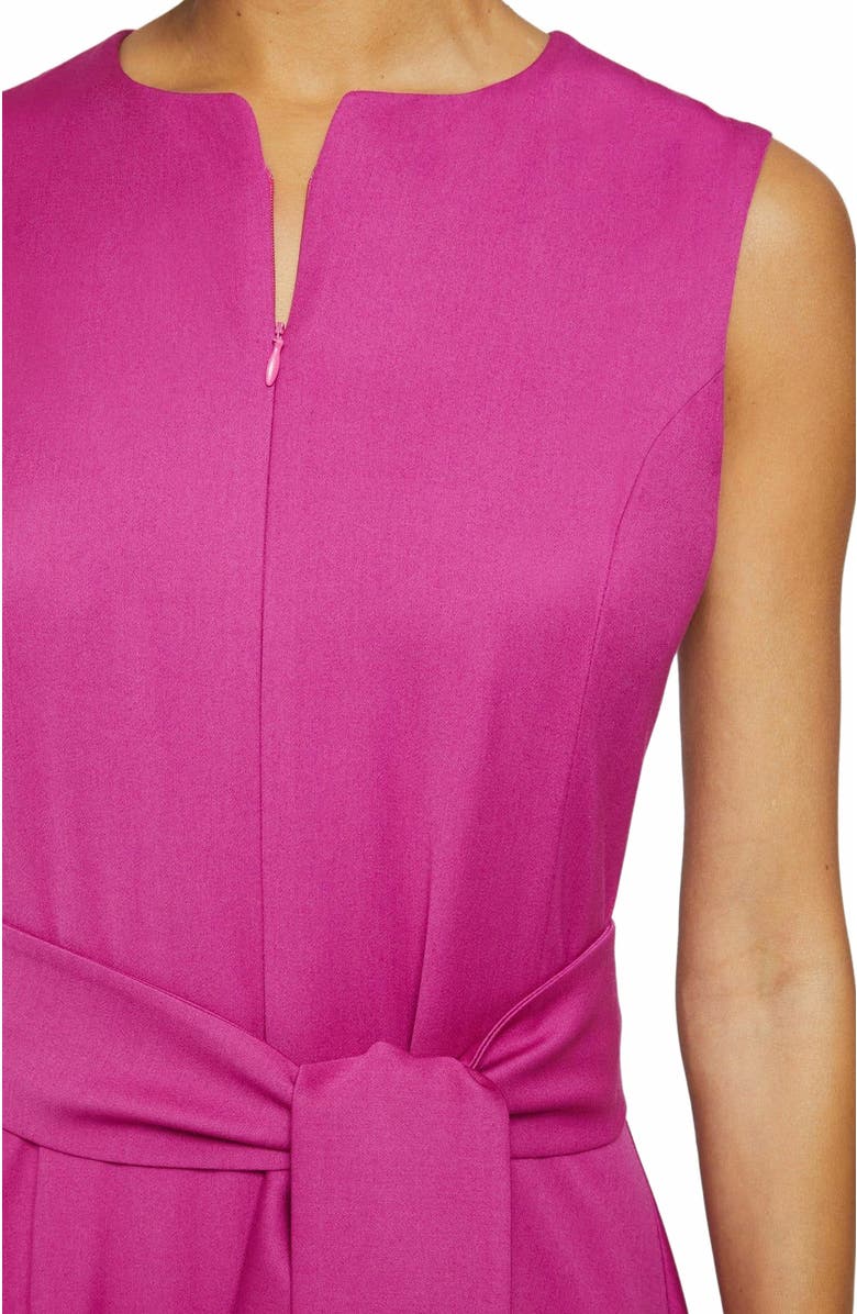 Santorelli MADISON Sleeveless Hi-Lo Midi Dress with Front Zipper, Alternate, color, Magenta