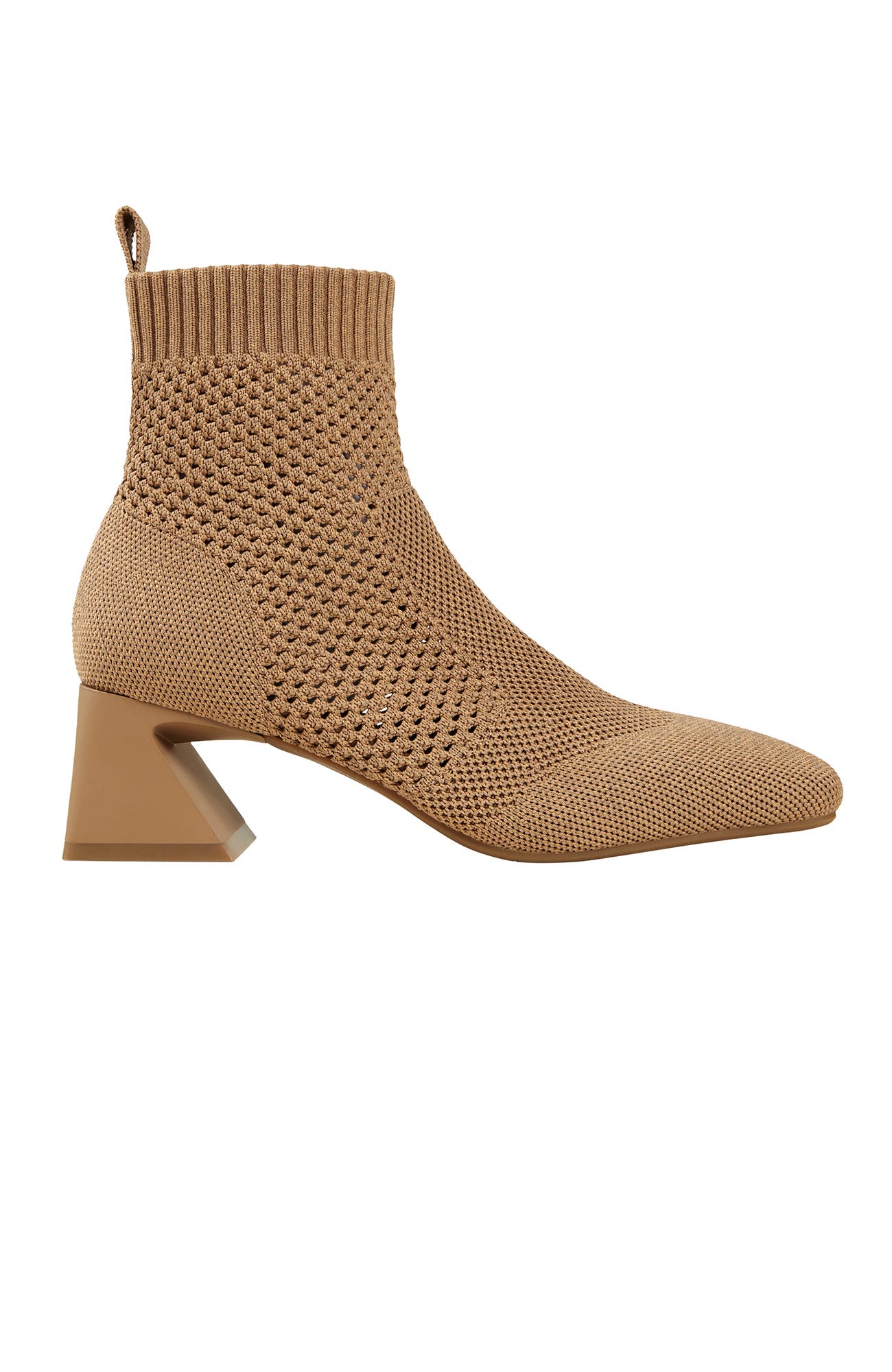 VIVAIA Square-Toe Perforated Heeled Boots, Alternate, color, Nutmeg
