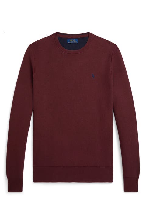 Textured Cotton Crewneck Sweater