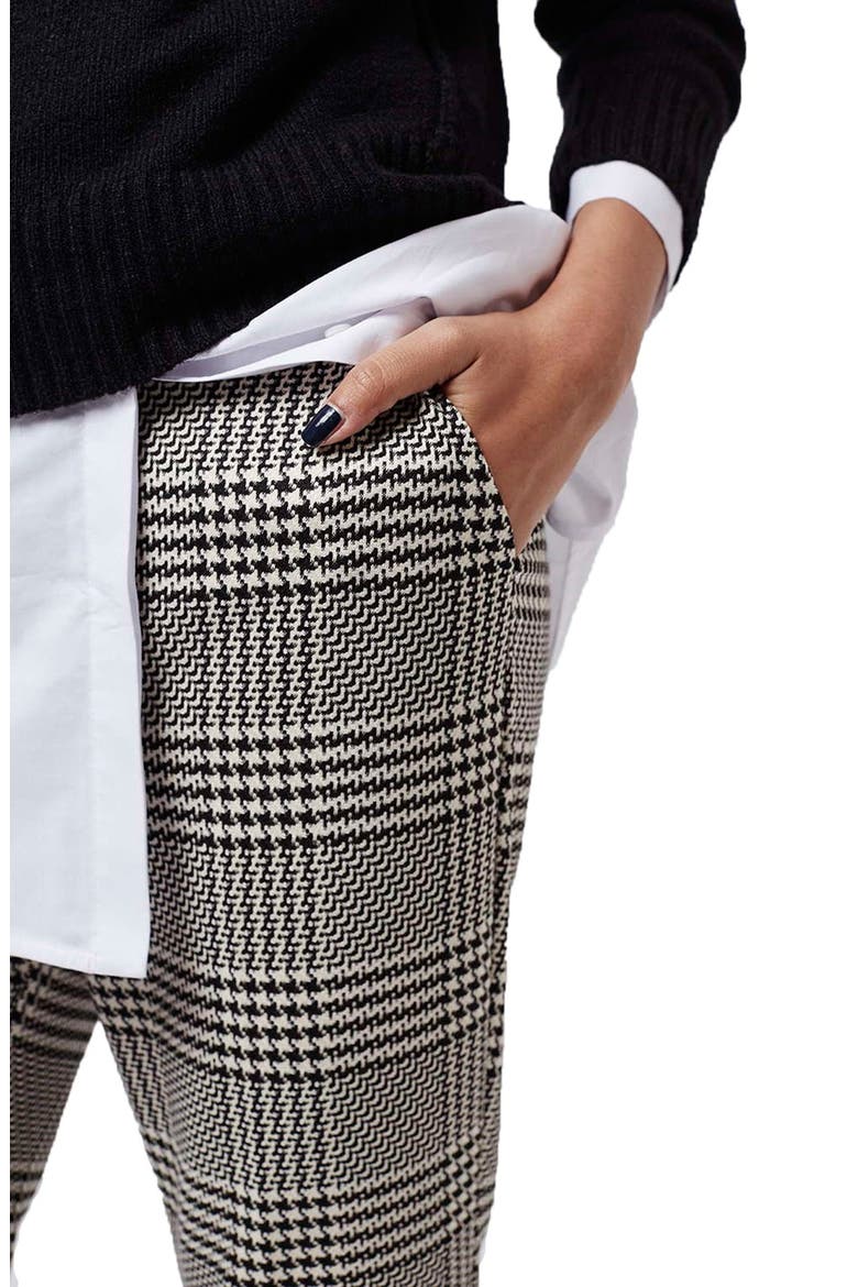 Check Print Cigarette Pants, Alternate, color, GREY