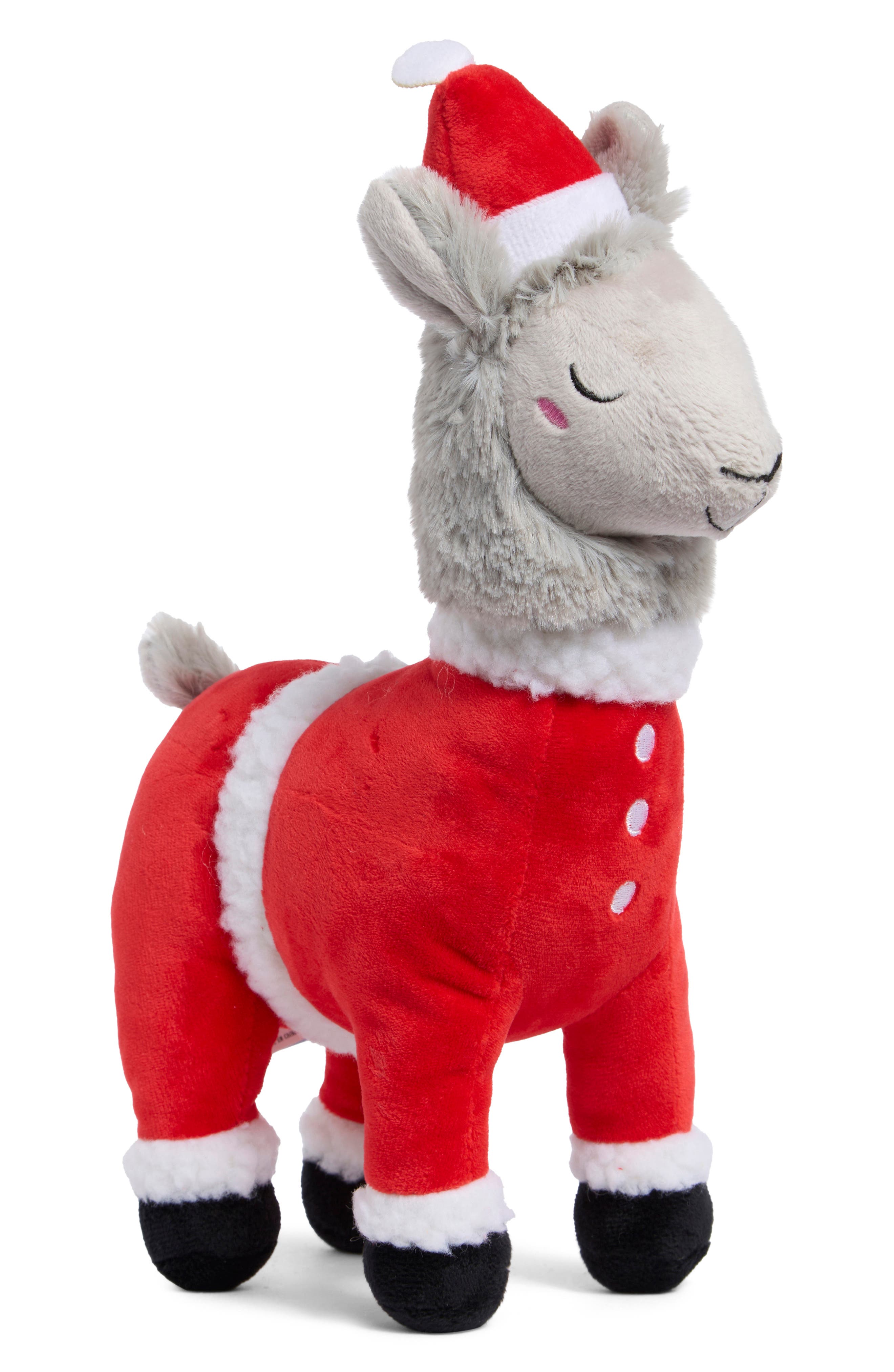Santa Llama Plush Pet Toy