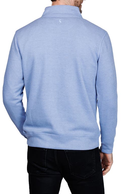 Tailorbyrd French Rib Quarter Zip Sweater In Animal Print