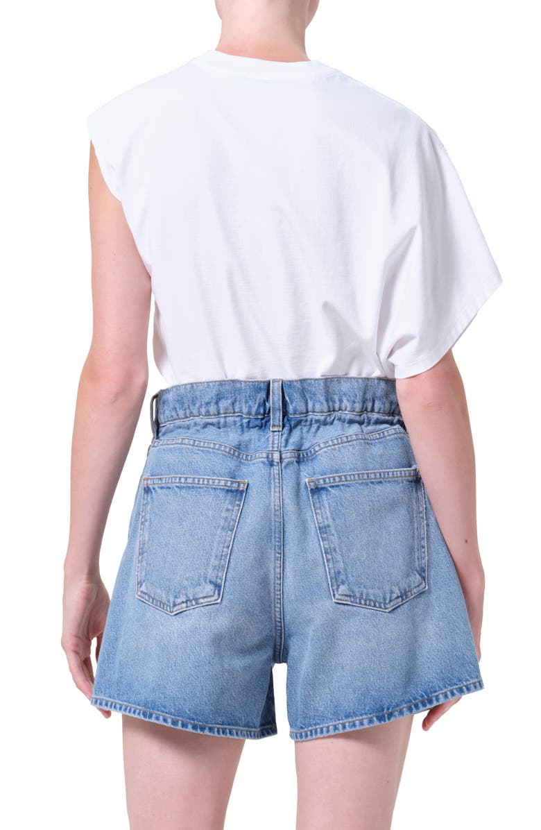 AGOLDE Corrine Asymmetric Tee, Alternate, color, White