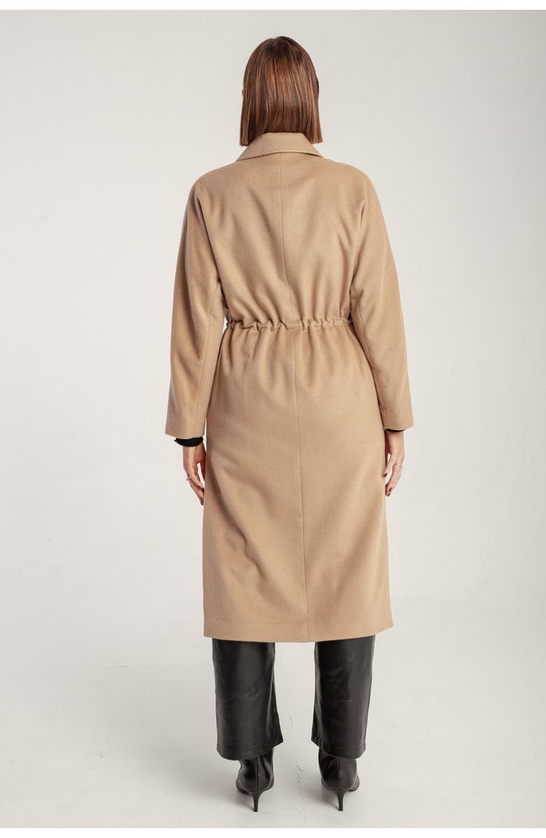 1982 Cashmere Tie Waist Lapel Coat, Alternate, color, Yellow Camel