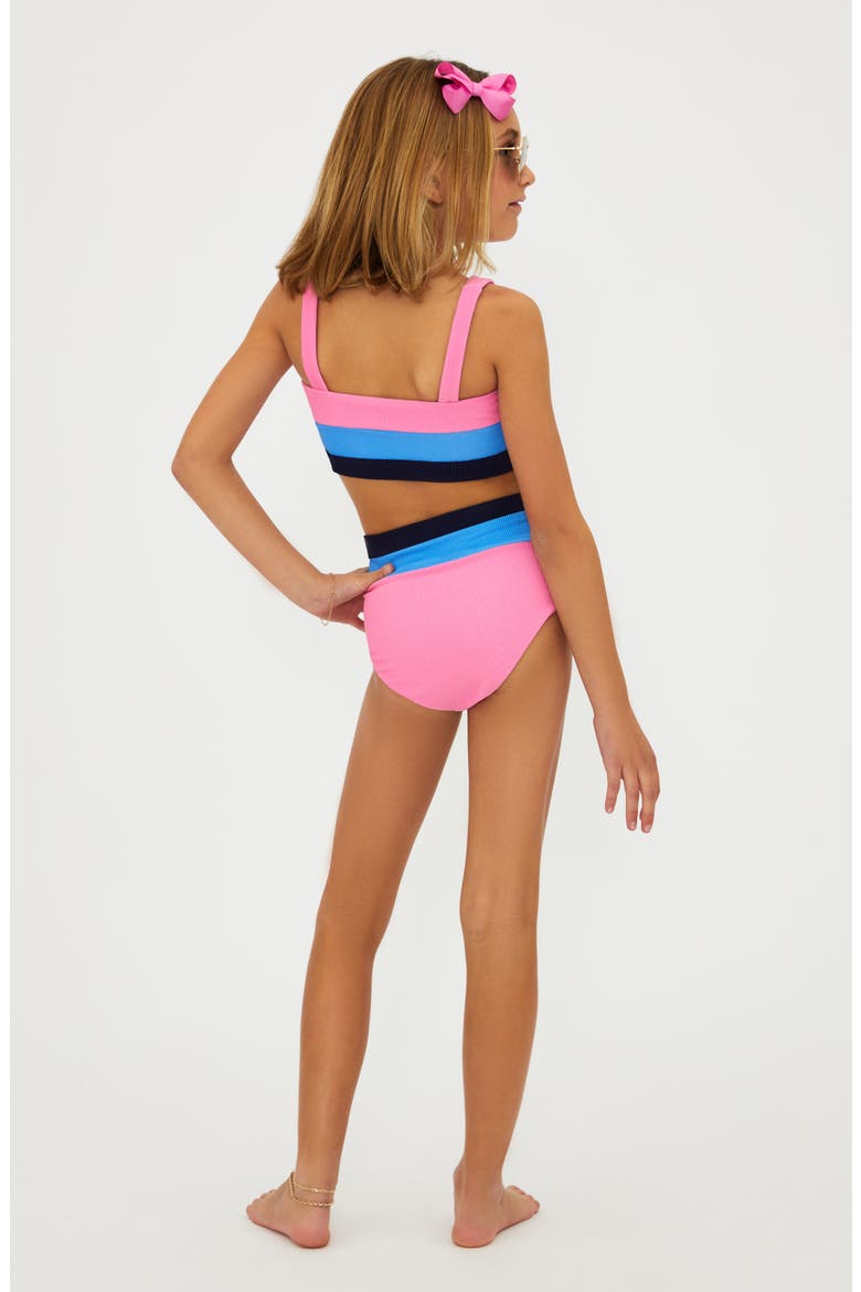 Kids' Little Mackenzie Heidi Two-Piece Swimsuit, Alternate, color, PARADISE PINK COLORBLOCK
