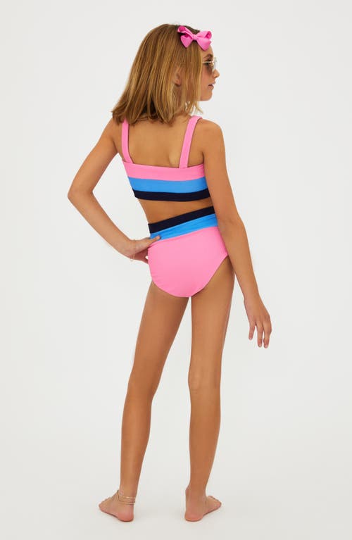 Beach Riot Kids' Little Mackenzie Heidi Two-piece Swimsuit In Blue