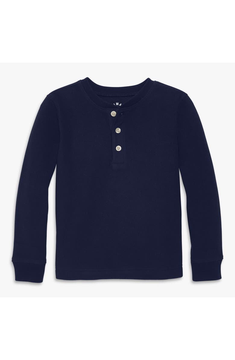 Primary Kids Fleece Pj Henley, Main, color, Midnight Navy