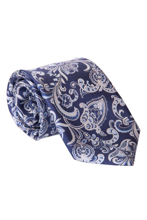Novara - Extra Long Printed Silk Tie for Men