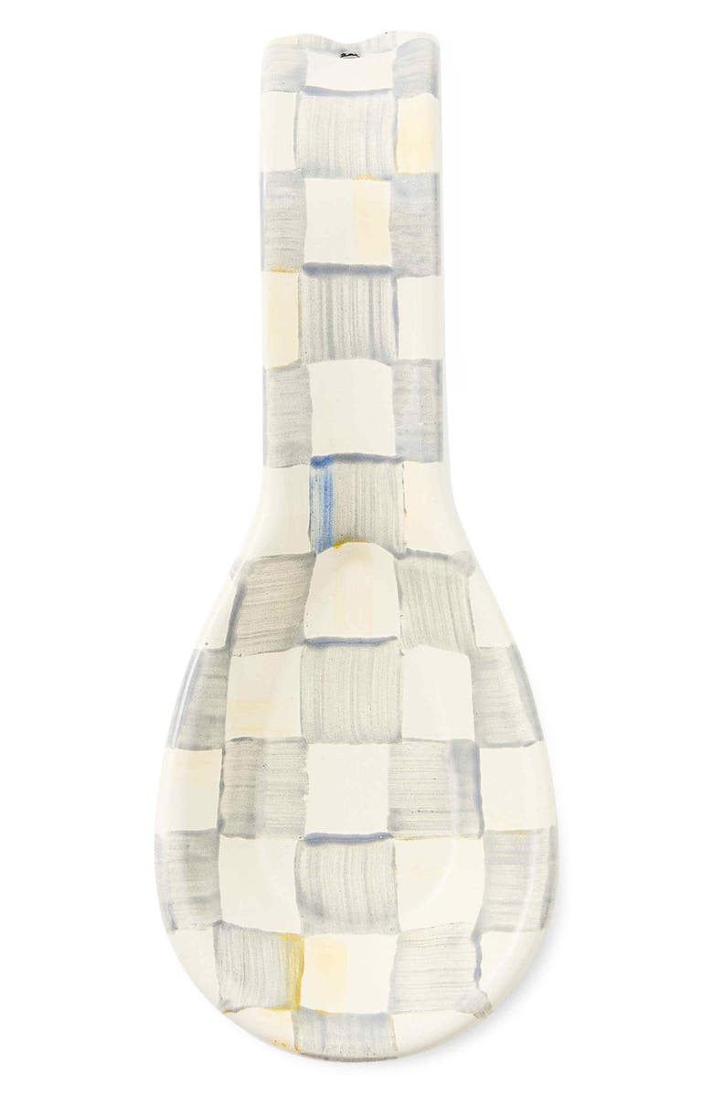 MACKENZIE CHILDS Sterling Check Spoon Rest, Alternate, color, Sterling