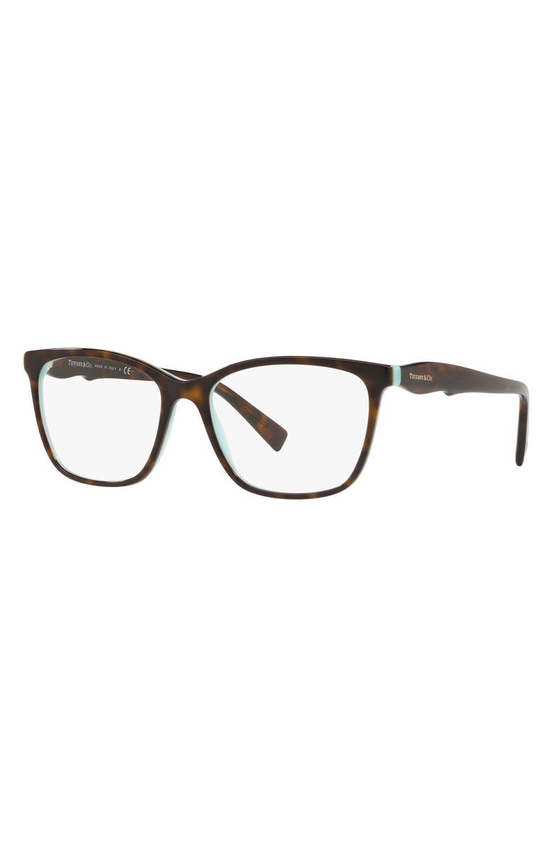 Tiffany & Co. 54mm Square Optical Glasses, Alternate, color, Blue Havana
