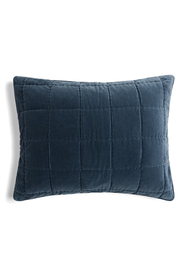 Set of 2 Hand Stitched Velveteen Pillow Shams, Alternate, color, DUSK